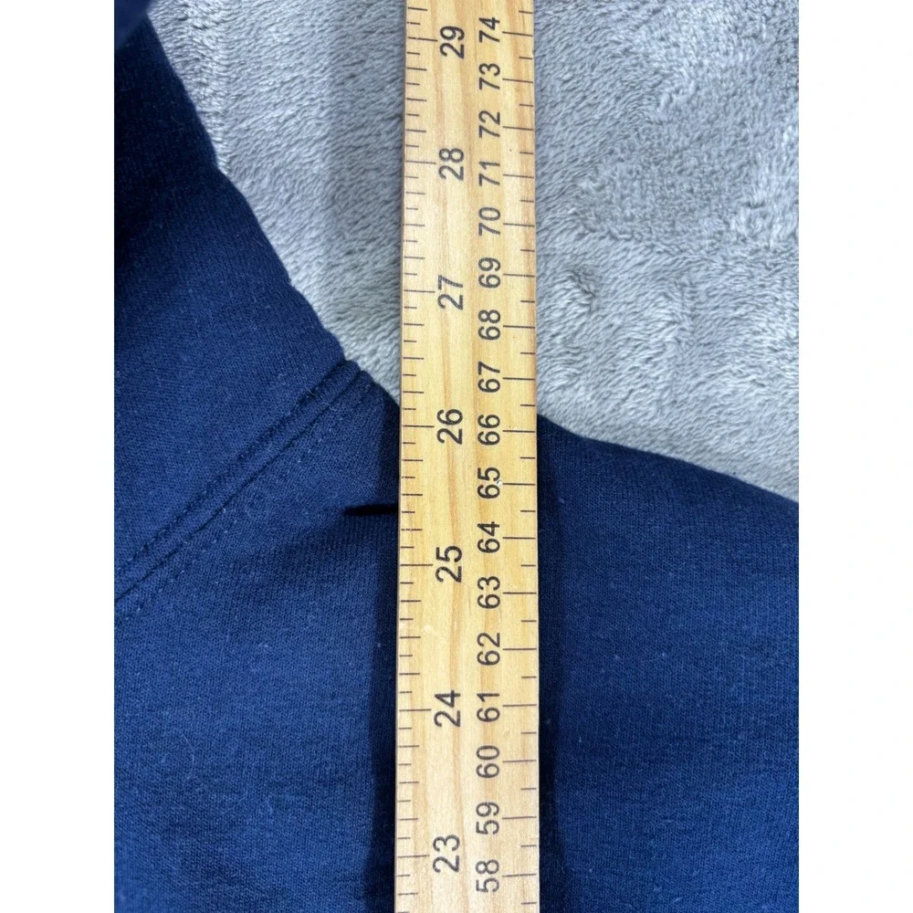 Gildan Hoodie Mens Large Navy Blue Good Back The Blue Semi Truck Graphic Support